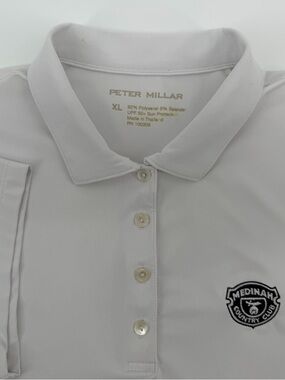 Peter Millar Polo Shirt Men’s XL more like a slim L White